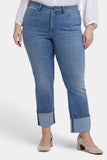 NYDJ Marilyn Straight Jeans In Plus Size With 5" Cuffs - Barcelona Breeze