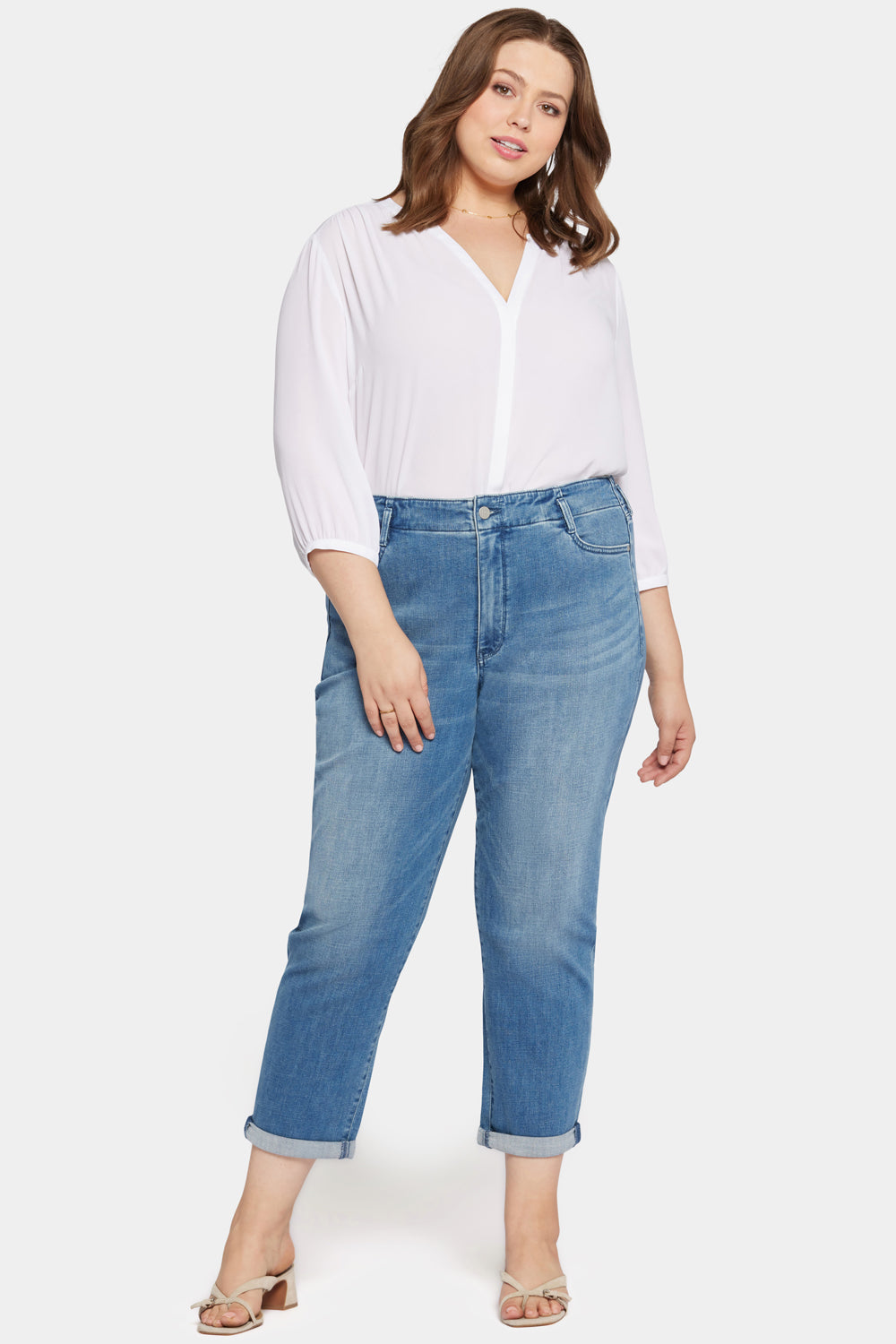 NYDJ Margot Girlfriend Jeans In Plus Size With High Rise - Stunning