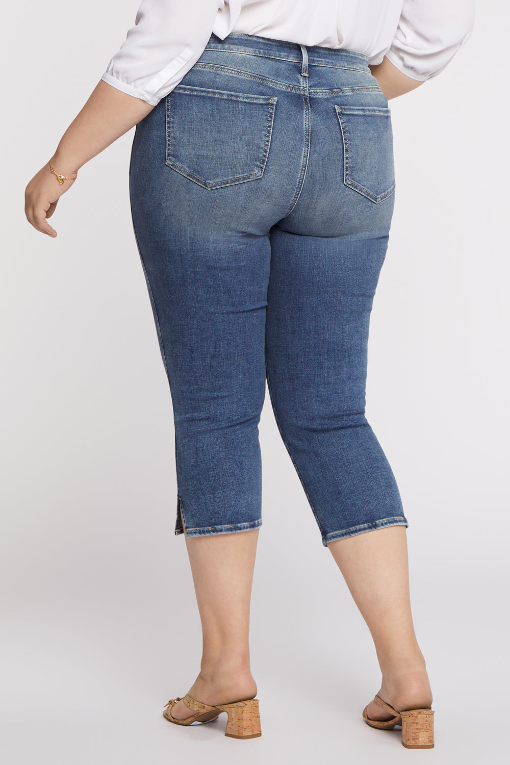 NYDJ Chloe Capri Jeans In Plus Size With Side Slits - Loire