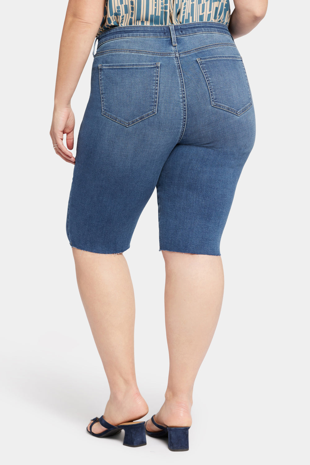 NYDJ Bike Capri Jeans In Plus Size With Raw Hems - Awakening