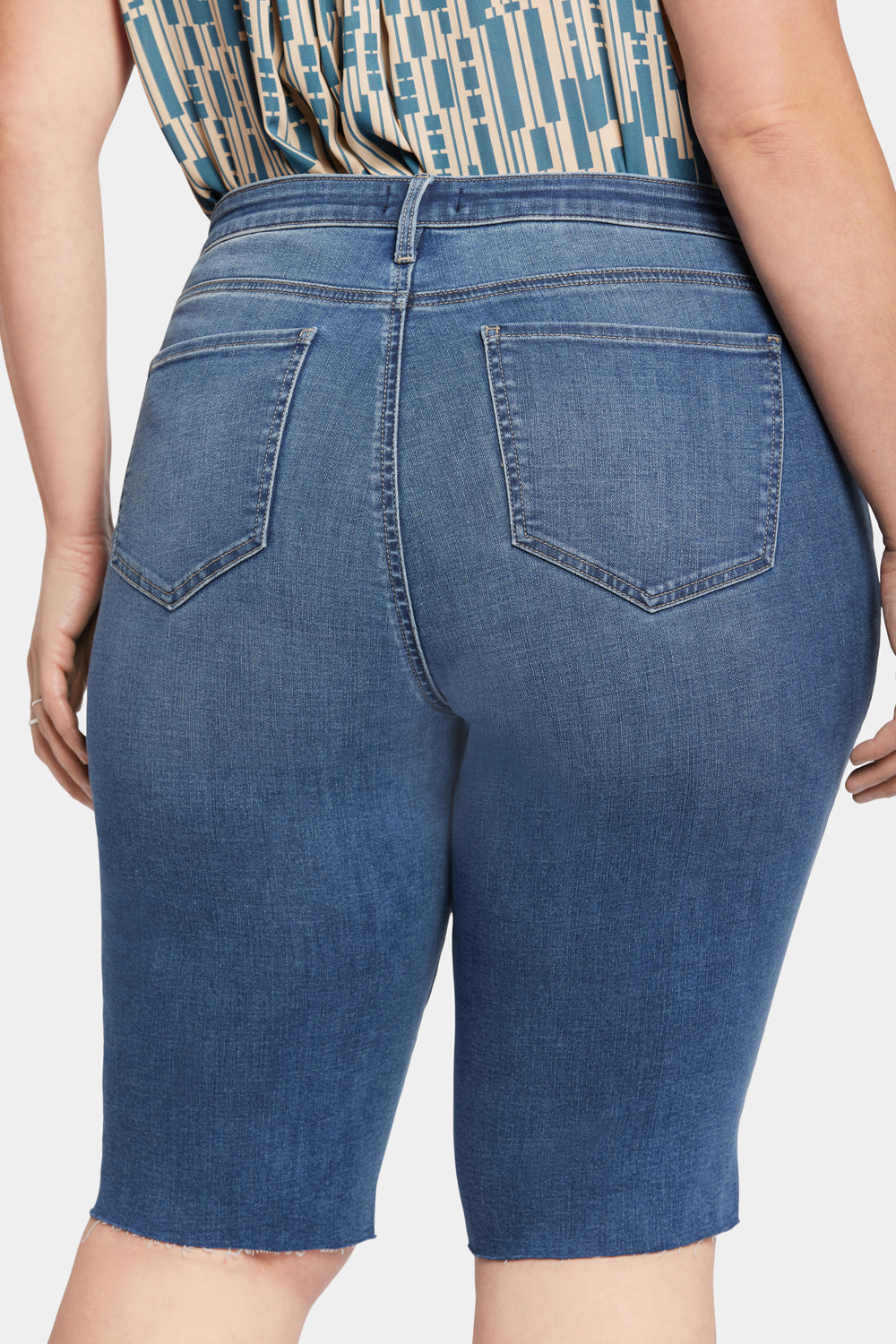 NYDJ Bike Capri Jeans In Plus Size With Raw Hems - Awakening