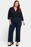 NYDJ Teresa Wide Leg Ankle Jeans In Plus Size With 3" Hems - Obsidian Blue