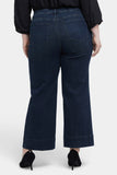 NYDJ Teresa Wide Leg Ankle Jeans In Plus Size With 3" Hems - Obsidian Blue