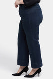 NYDJ Teresa Wide Leg Ankle Jeans In Plus Size With 3" Hems - Obsidian Blue