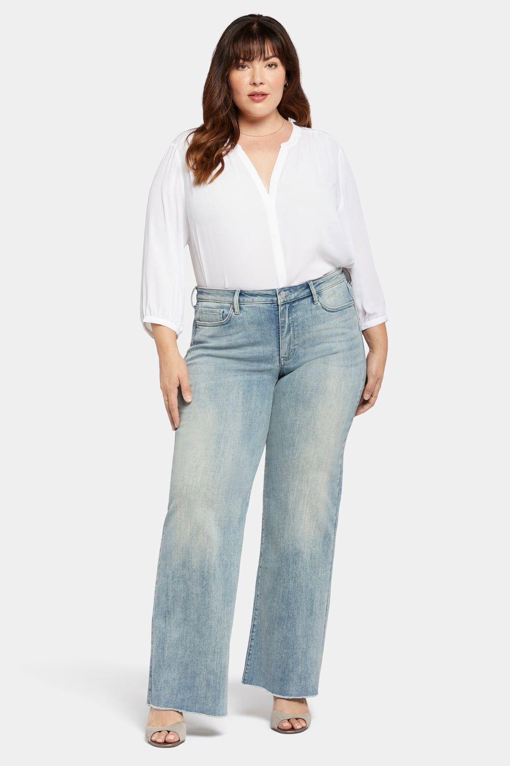 NYDJ Teresa Trouser Jeans In Plus Size With Frayed Hems - Affection