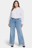 NYDJ Teresa Wide Leg Jeans In Plus Size With 1 1/2" Hems - Lakefront