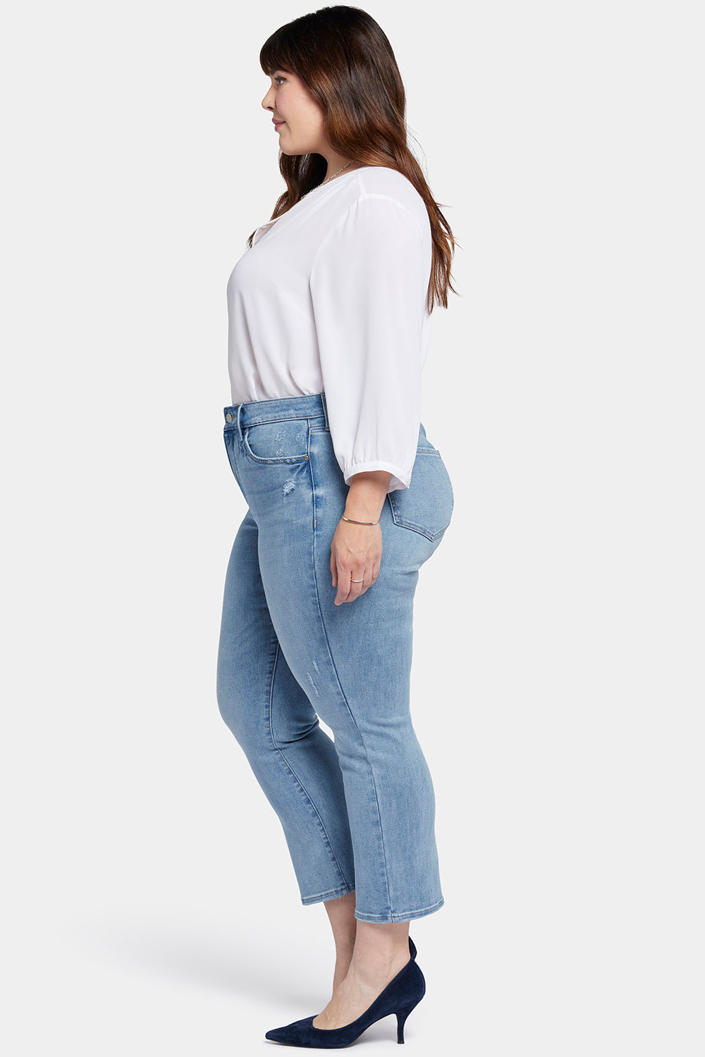 NYDJ Marilyn Straight Ankle Jeans In Plus Size  - Lakefront