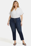 NYDJ Marilyn Straight Ankle Jeans In Plus Size  - Lotus Gardens