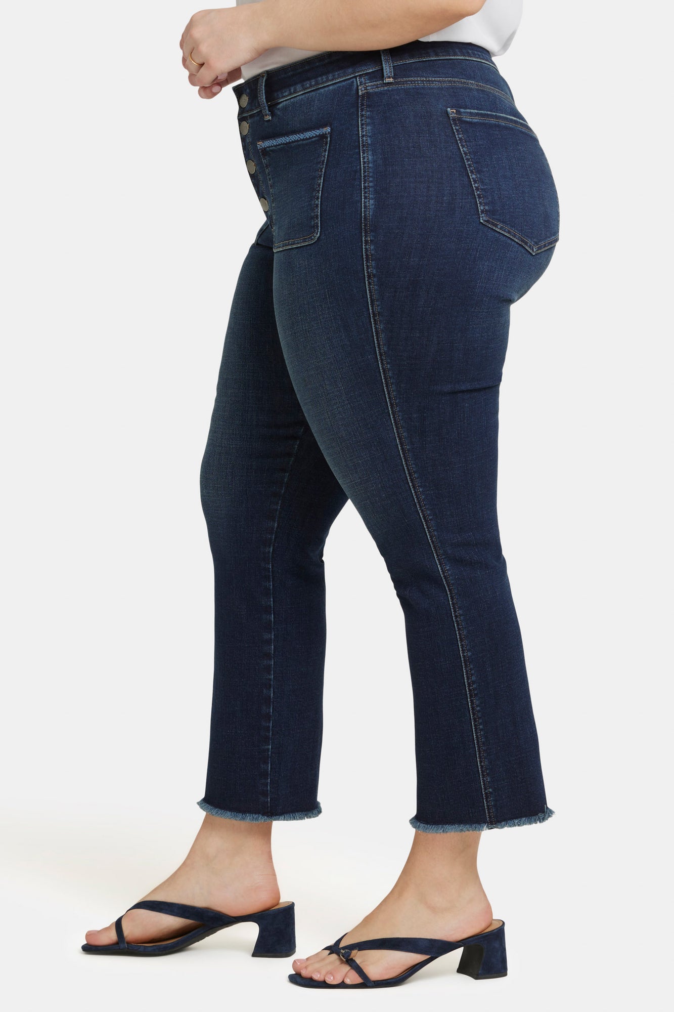 NYDJ Marilyn Straight Ankle Jeans In Plus Size  - Lotus Gardens