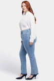 NYDJ Marilyn Straight Jeans In Plus Size With High Rise And 4" Side Slits - Big Skies