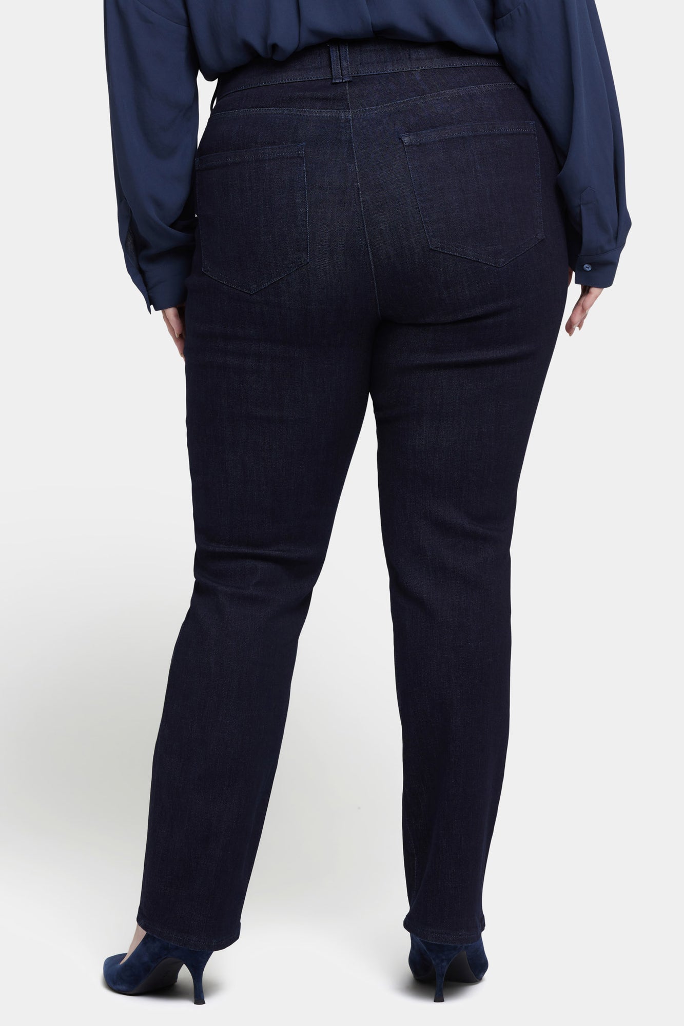 NYDJ Marilyn Straight Jeans In Plus Size With High Rise And Wide Waistband  - Magical