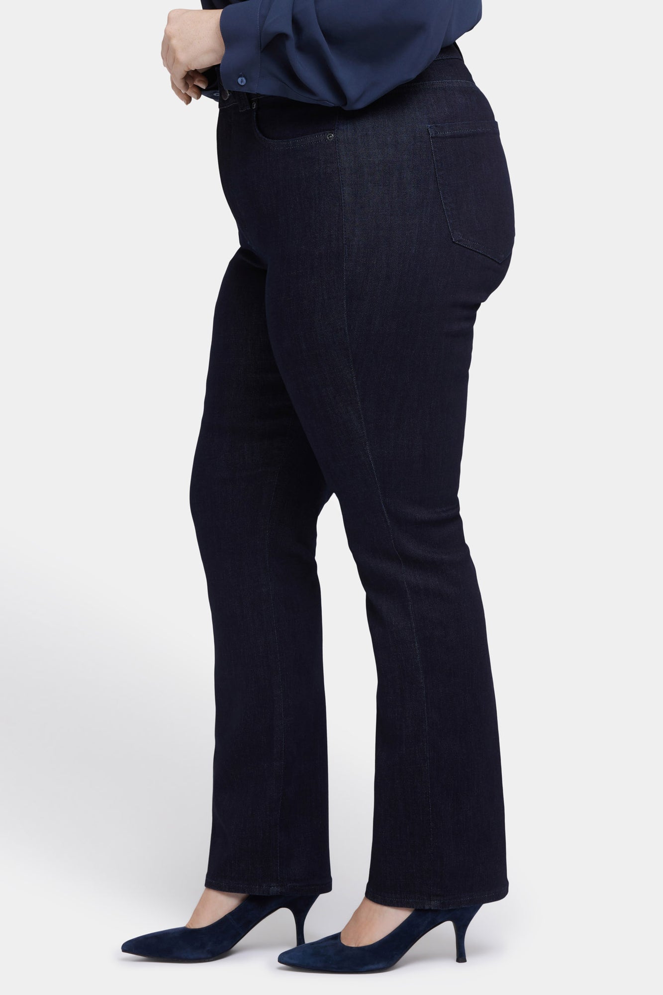 NYDJ Marilyn Straight Jeans In Plus Size With High Rise And Wide Waistband  - Magical