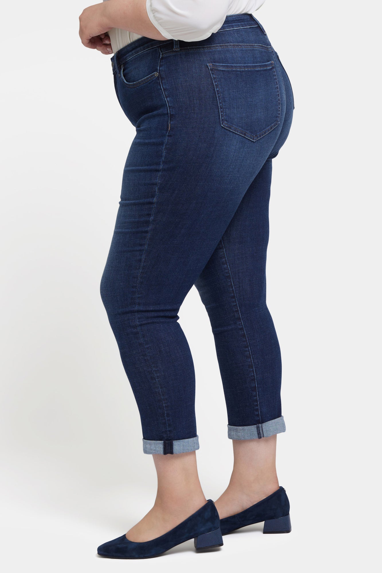 NYDJ Sheri Slim Ankle Jeans In Plus Size With Roll Cuffs - Wellspring