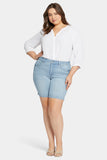 NYDJ Ella Denim Shorts In Plus Size With Side Slits - Poetry