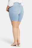 NYDJ Ella Denim Shorts In Plus Size With Side Slits - Poetry