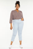 NYDJ Margot Girlfriend Pants In Plus Size In Fine Wale Corduroy With Roll Cuffs - Arctic Ice