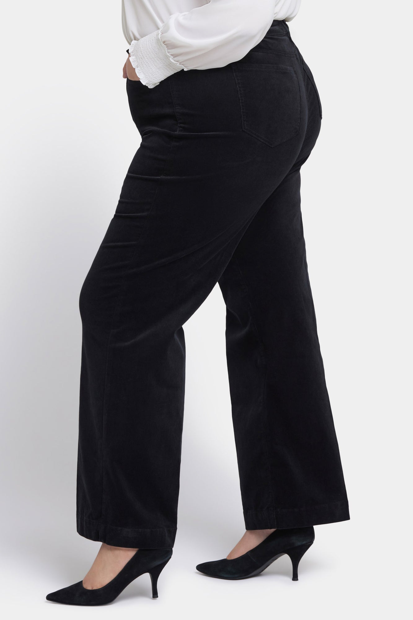 NYDJ Teresa Wide Leg Pants In Plus Size In Fine Wale Stretch Corduroy With 1 1/2