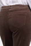 NYDJ Marilyn Straight Pants In Plus Size In Fine Wale Stretch Corduroy - Coffee Bean