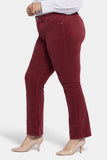 NYDJ Marilyn Straight Pants In Plus Size In Fine Wale Stretch Corduroy - Cranberry Pie