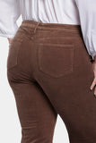 NYDJ Marilyn Straight Pants In Plus Size In Fine Wale Corduroy - Mink