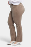 NYDJ Marilyn Straight Pants In Plus Size In Fine Wale Stretch Corduroy - Saddlewood