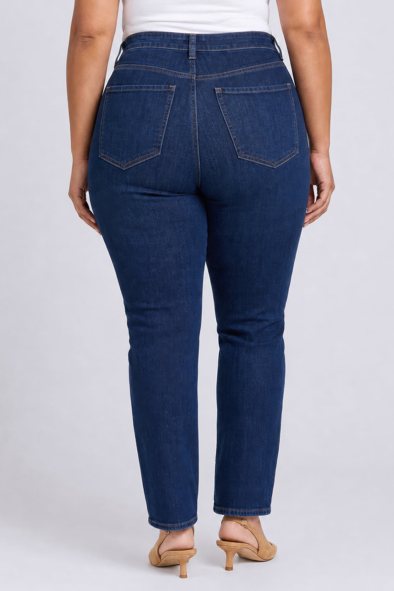 NYDJ Marilyn Straight Jeans In Plus Size With 28" Inseam - Skylark