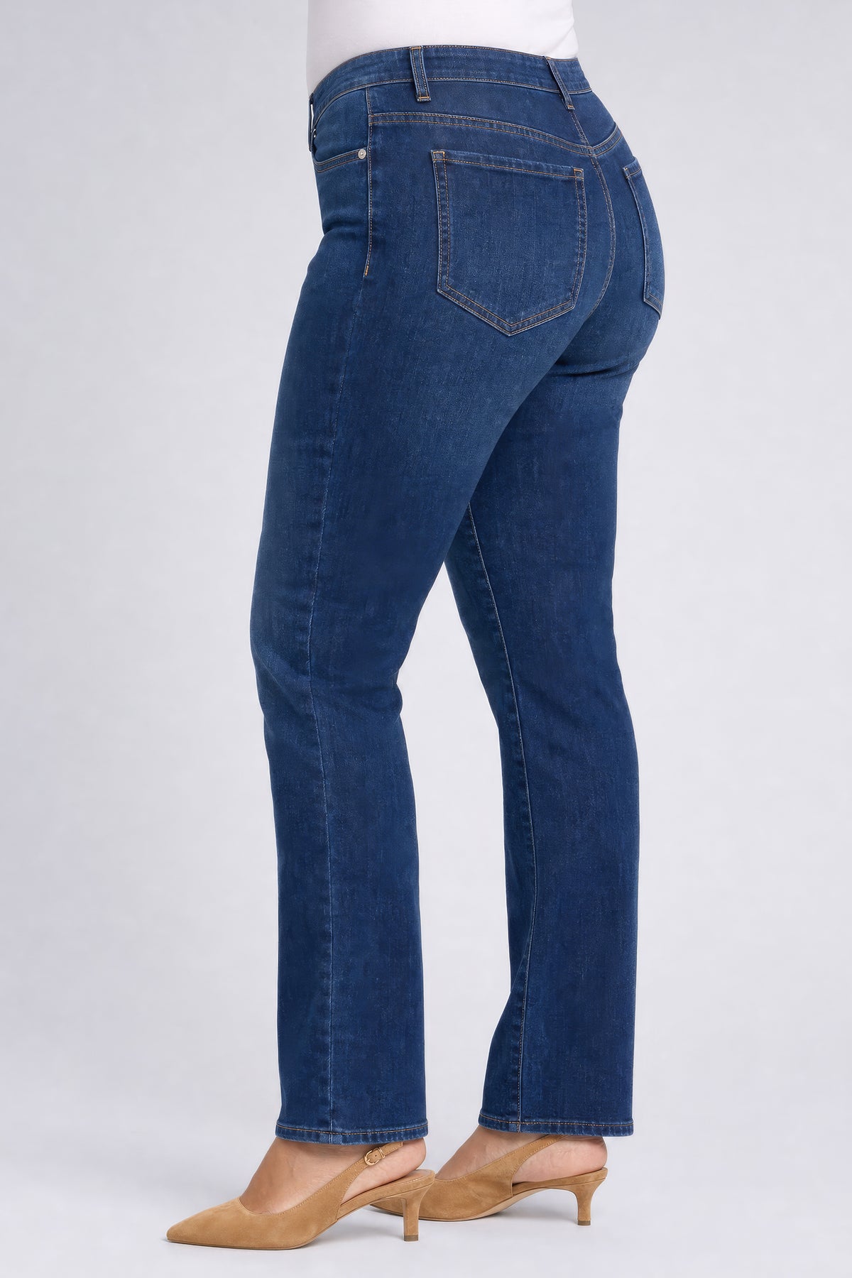 NYDJ Marilyn Straight Jeans In Plus Size With 28" Inseam - Skylark
