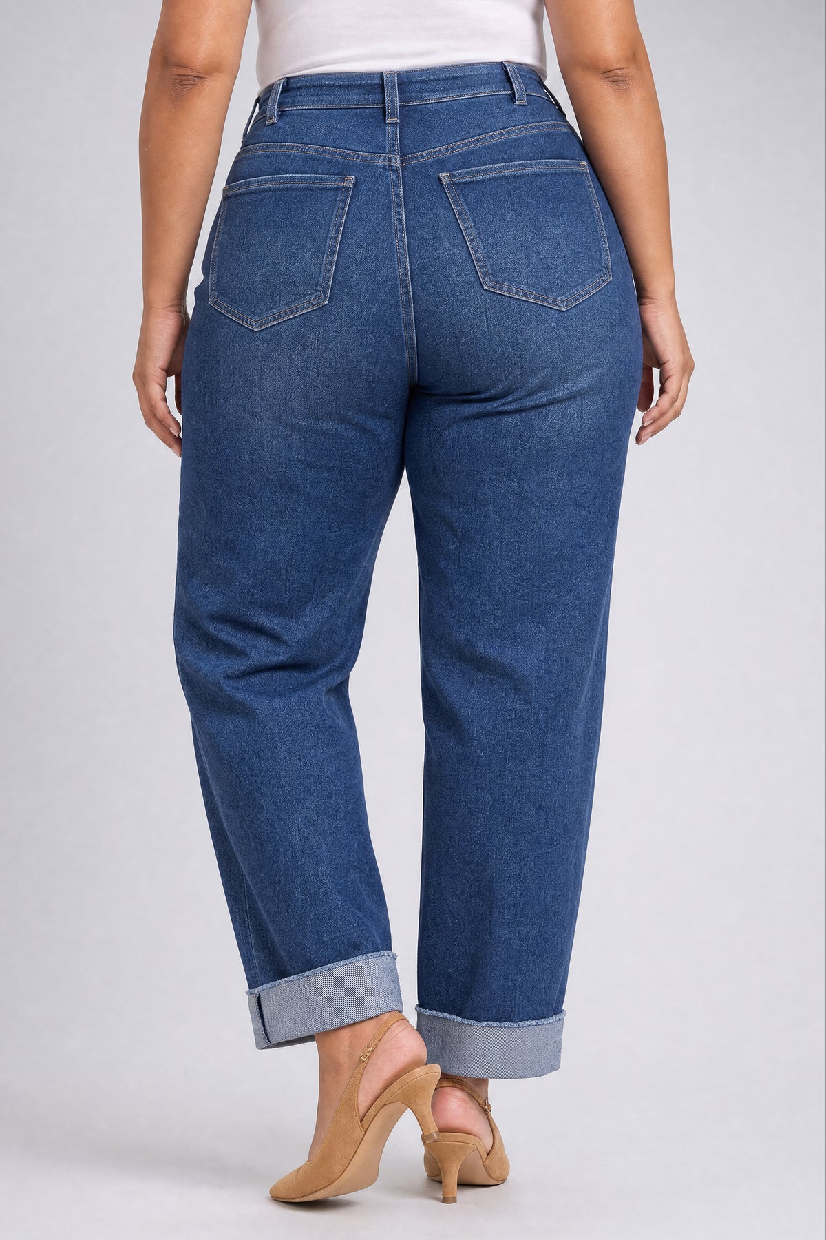 NYDJ Kasey Stovepipe Ankle Jeans In Plus Size With Super High Rise, Seam Detail And Raw Cuffs - Anthurium