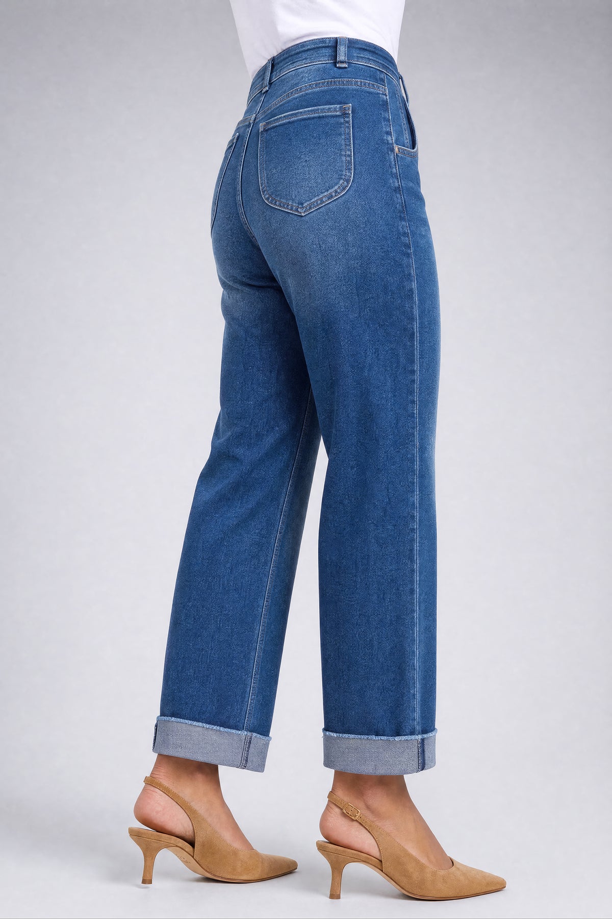 NYDJ Kasey Stovepipe Ankle Jeans In Plus Size With Super High Rise, Seam Detail And Raw Cuffs - Anthurium