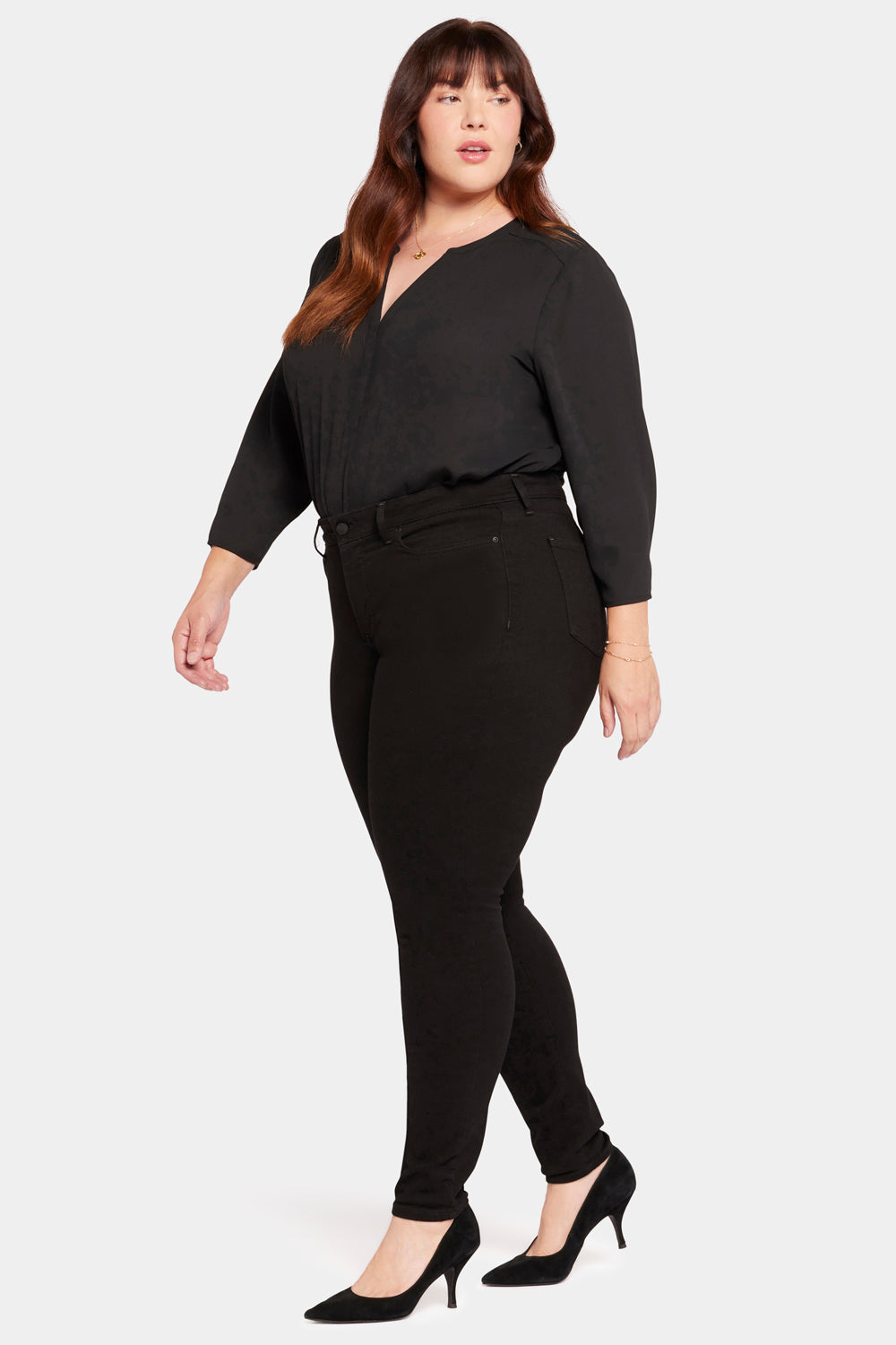 NYDJ Ami Skinny Jeans In Plus Size  - Black