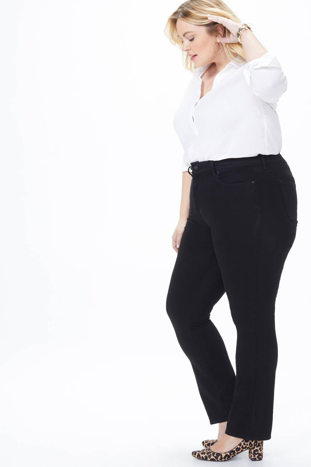 (取寄) エヌワイディージェイ レディース プラス サイズ マリリン ストレート NYDJ women Plus Size Marilyn Straight Black nydj Marilyn Straight Jeans In Plus Size Discount | Clothing