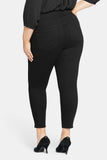 NYDJ Skinny Ankle Pull-on Jeans In Plus Size With Sideseam Slit - Black