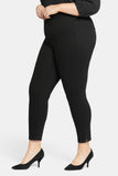 NYDJ Skinny Ankle Pull-on Jeans In Plus Size With Sideseam Slit - Black
