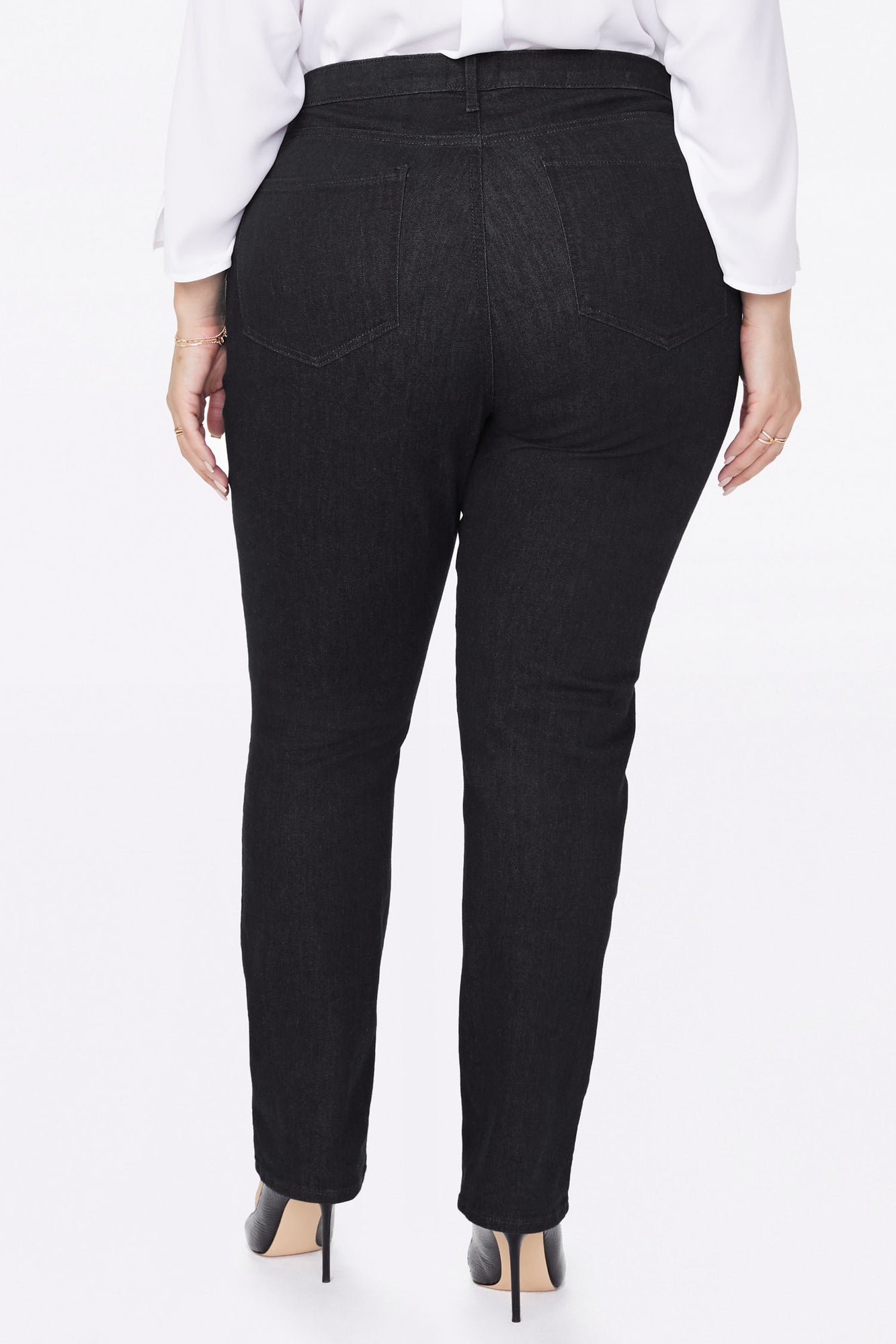 NYDJ Sheri Slim Jeans In Plus Size  - Black