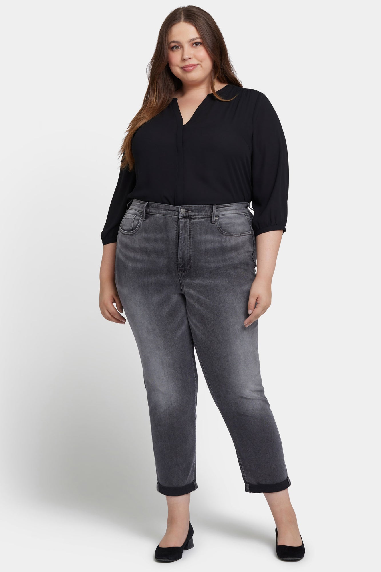 NYDJ Margot Girlfriend Pants In Plus Size  - Nellie