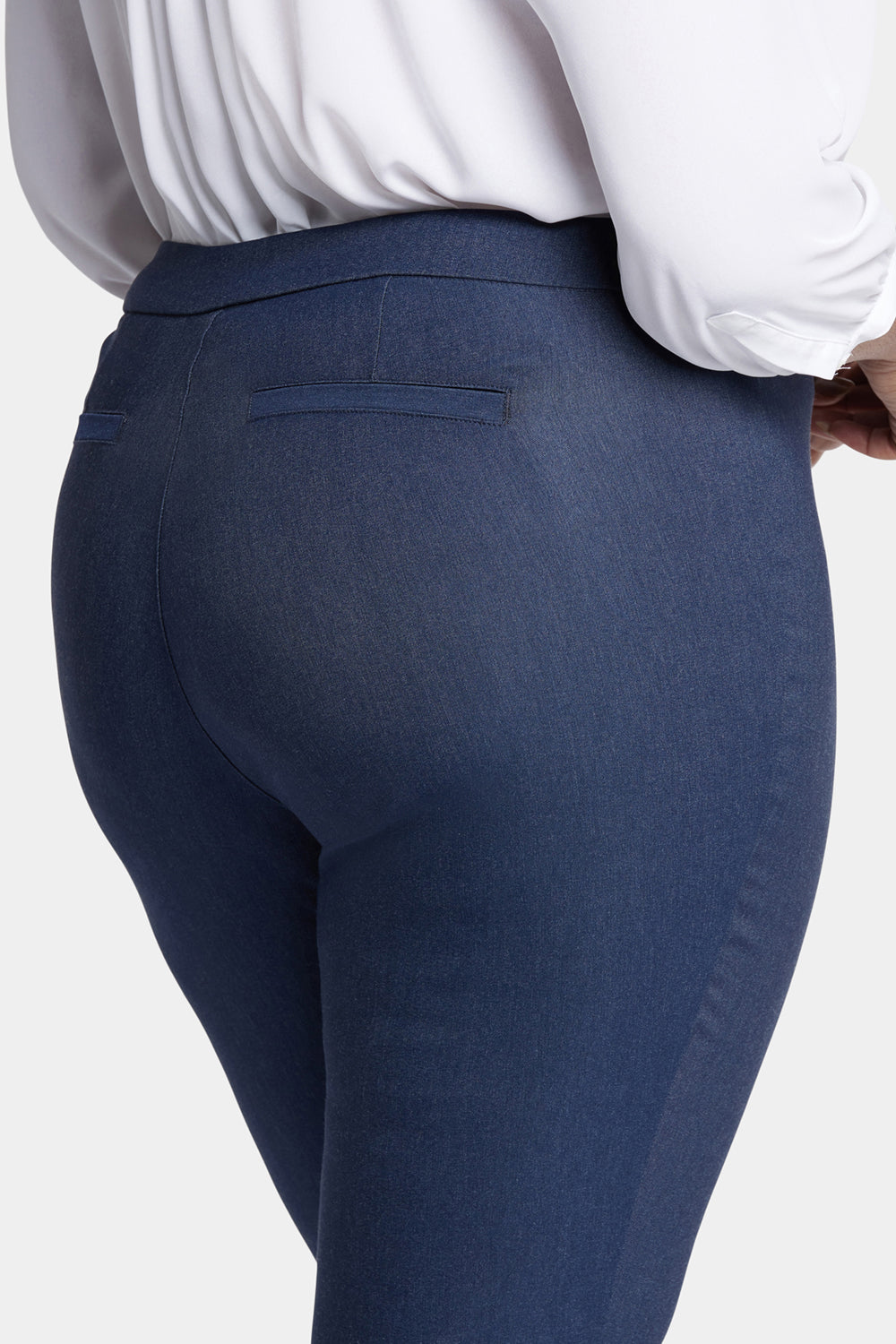 NYDJ Slim Trouser Ankle Pants In Plus Size  - Dark Blue Heather
