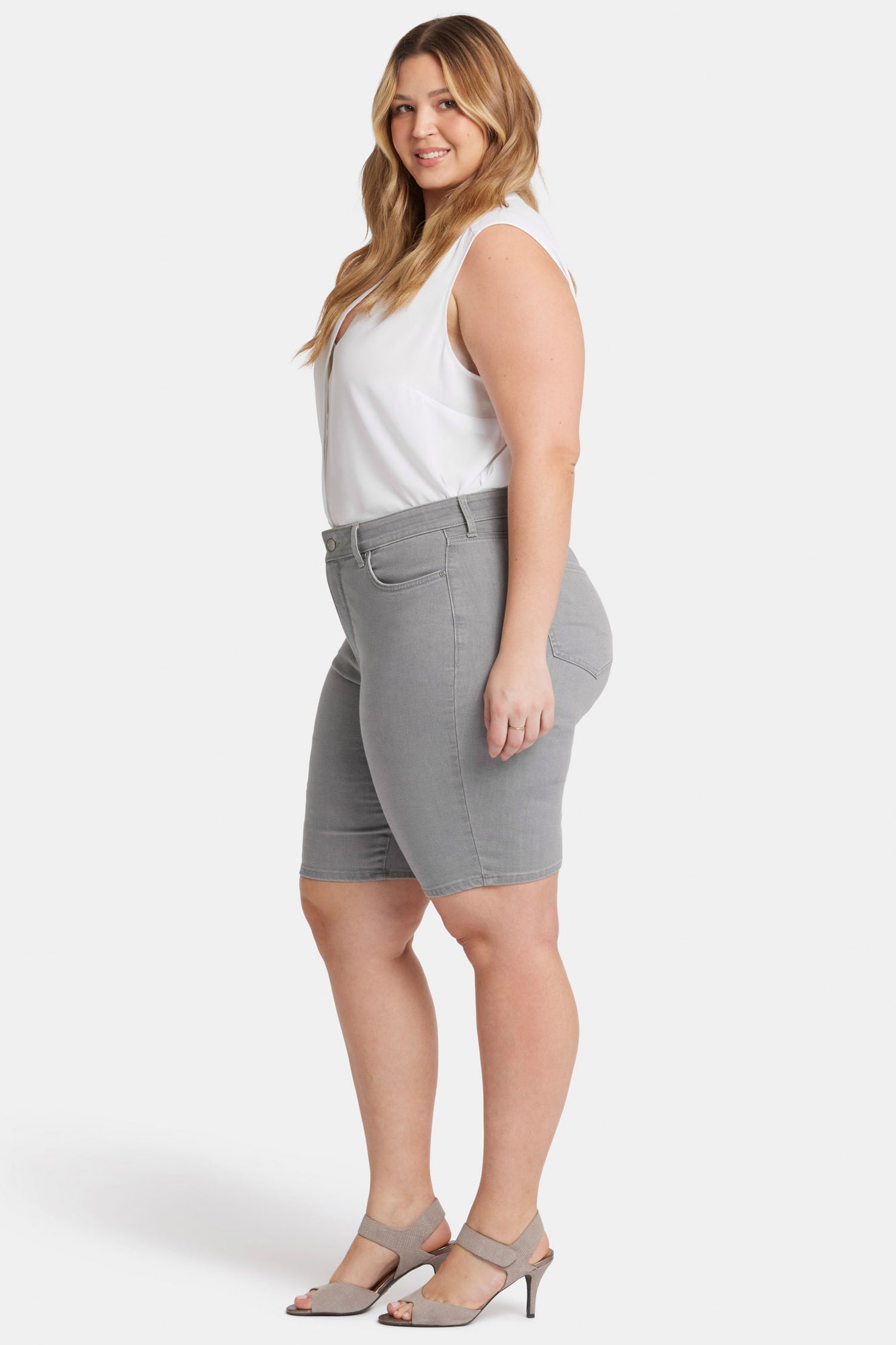 NYDJ Briella 11 Inch Denim Shorts In Plus Size  - Charisma
