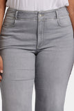 NYDJ Brigitte Wide Leg Capri Jeans In Plus Size With High Rise And Frayed Hems - Rock Sand