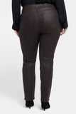 NYDJ Coated Marilyn Straight Jeans In Plus Size  - Coffee Bean Coated