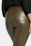 NYDJ Faux Leather Marilyn Straight Pants In Plus Size Sculpt-Her™ Collection - Ripe Olive