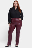 NYDJ Faux Leather Marilyn Straight Pants In Plus Size Sculpt-Her™ Collection - Tavern