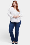 NYDJ Paulina Peasant Blouse In Plus Size  - Optic White