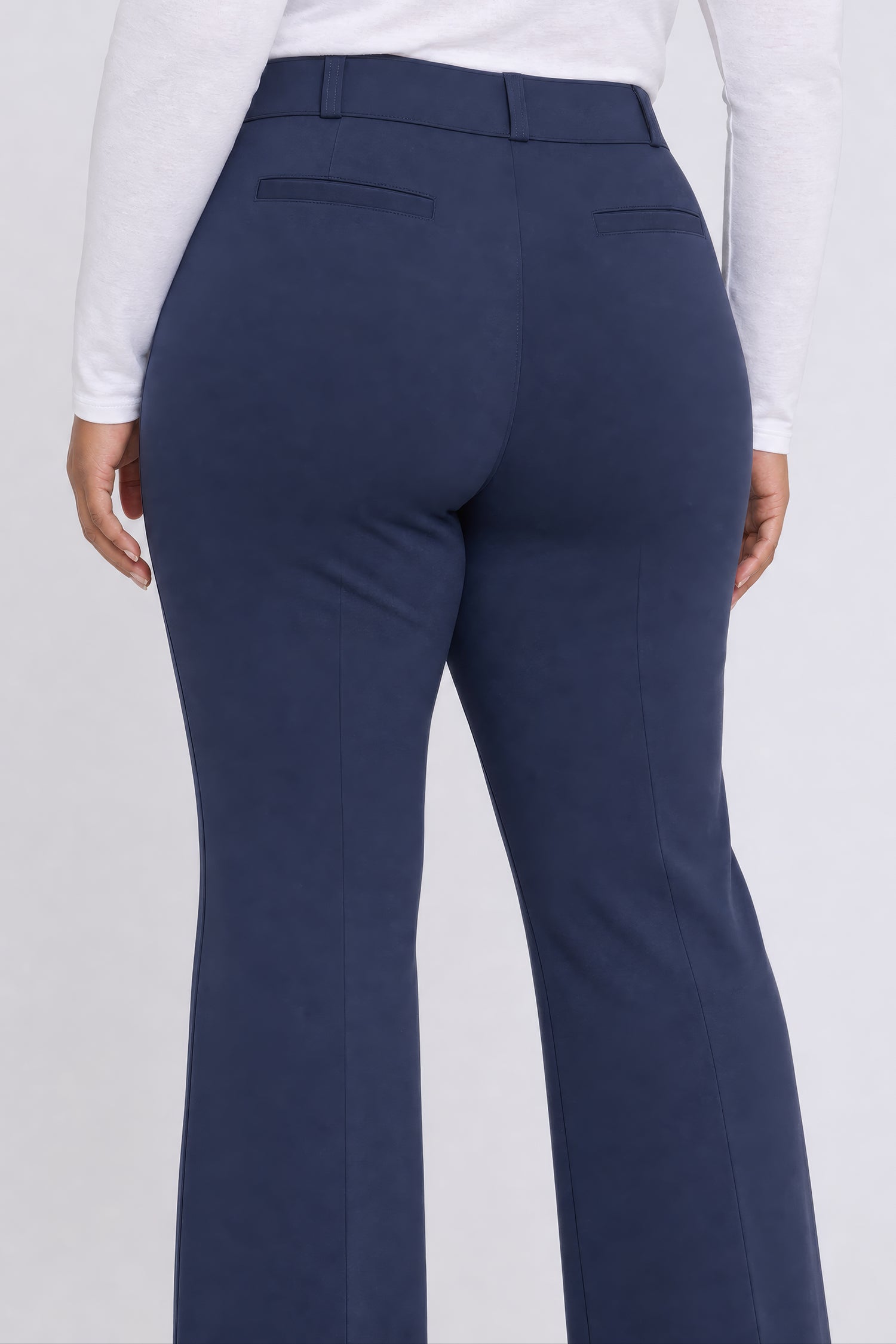 NYDJ Pull-On Flared Trouser Pants In Plus Size Sculpt-Her™ Collection - Oxford Navy