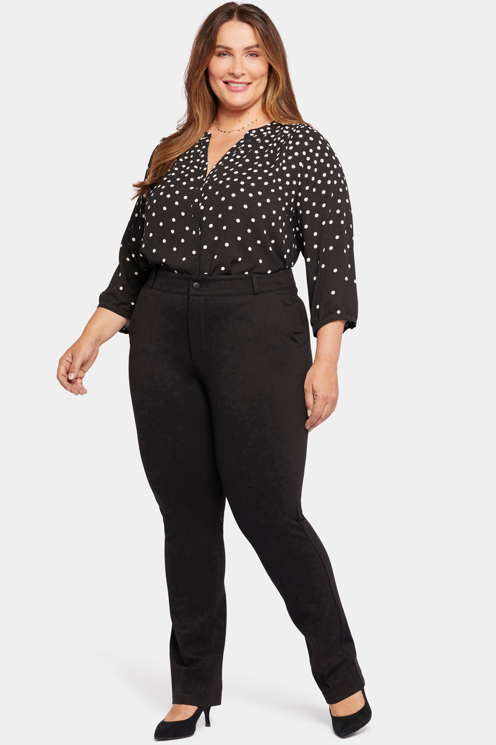 NYDJ Classic Trouser Pants In Plus Size Sculpt-Her™ Collection - Black