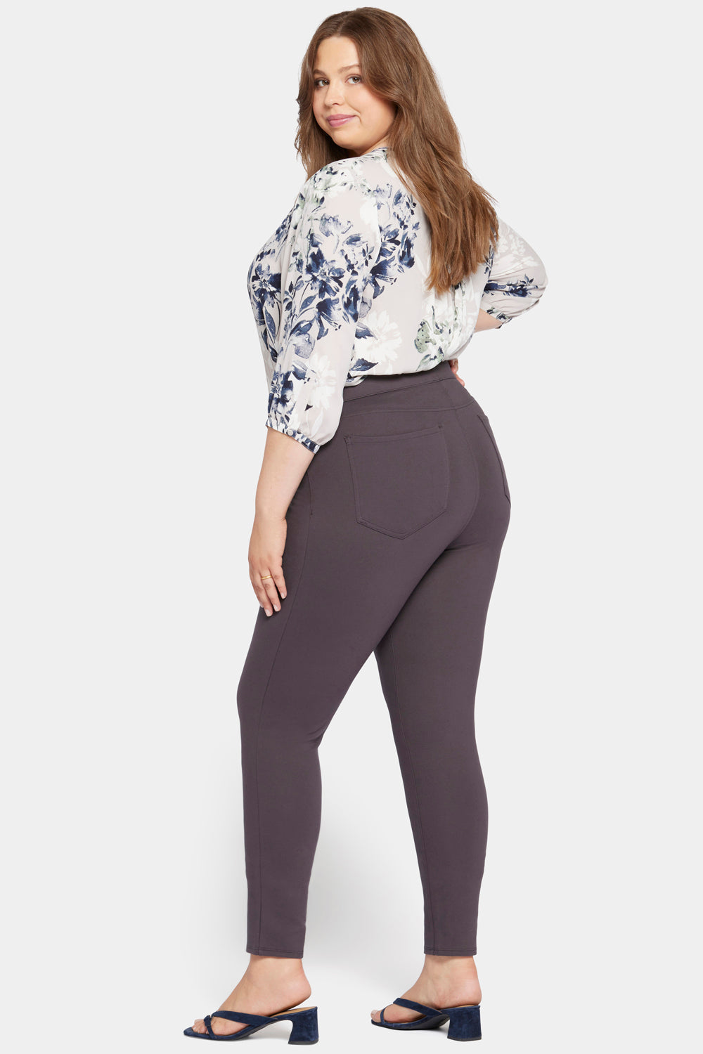 NYDJ Modern Legging Pants In Plus Size Sculpt-Her™ Collection - Cordovan