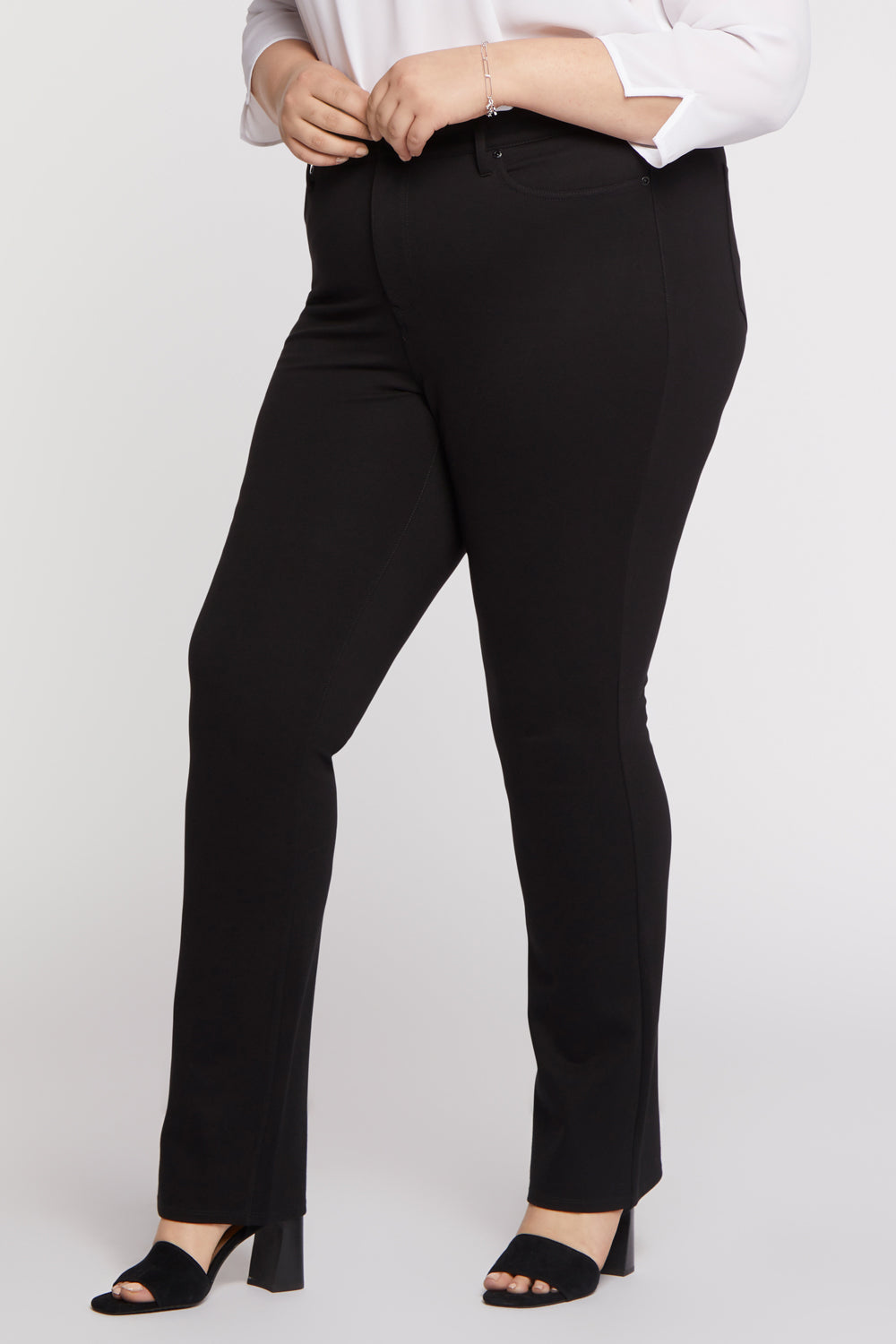 NYDJ Marilyn Straight Pants In Plus Size Sculpt-Her™ Collection - Black