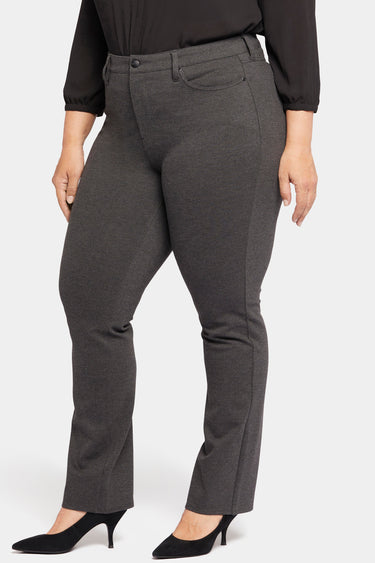 NYDJ Marilyn Straight Pants In Plus Size Sculpt-Her™ Collection - Charcoal Heathered