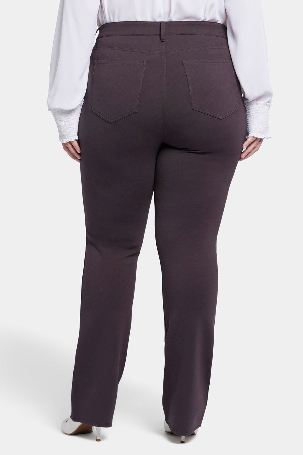 NYDJ Marilyn Straight Pants In Plus Size Sculpt-Her™ Collection - Cordovan