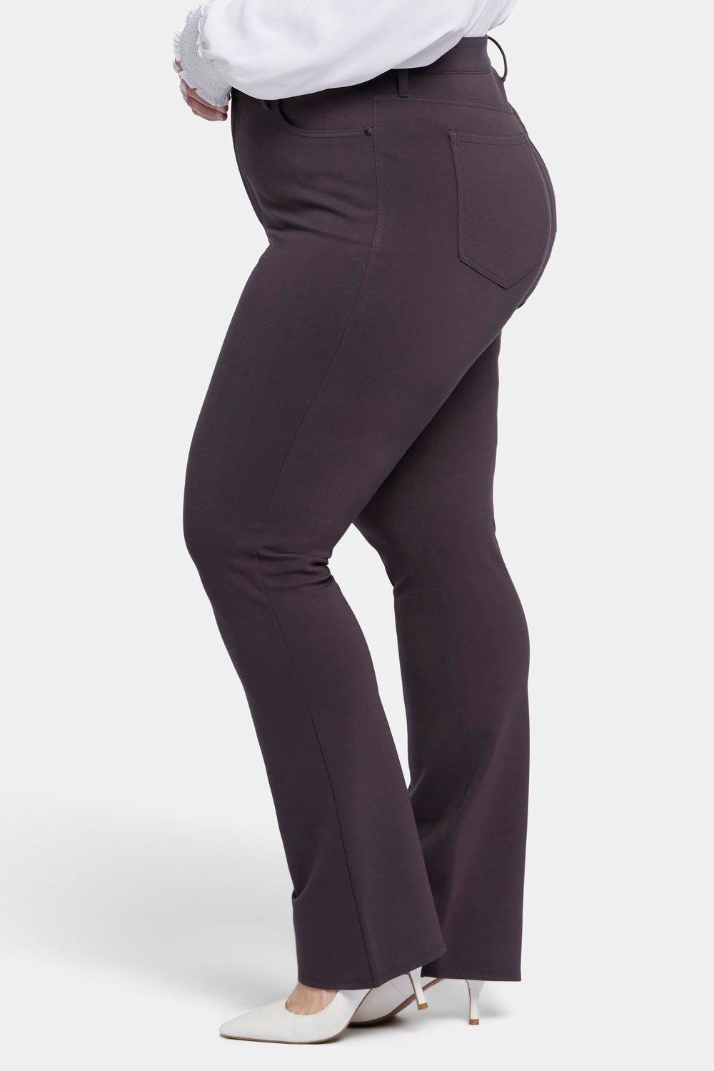 NYDJ Marilyn Straight Pants In Plus Size Sculpt-Her™ Collection - Cordovan