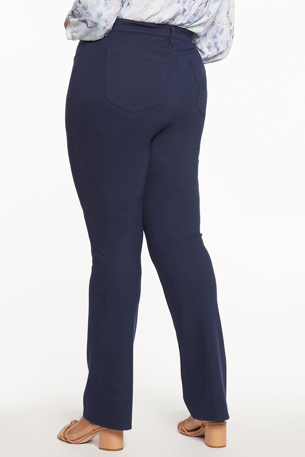 NYDJ Marilyn Straight Pants In Plus Size Sculpt-Her™ Collection - Oxford Navy